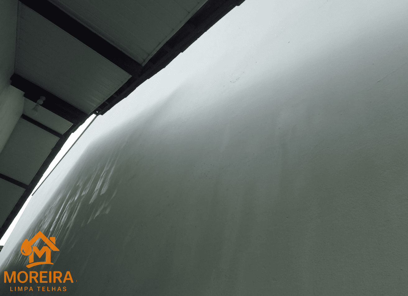 Parede depois da limpeza